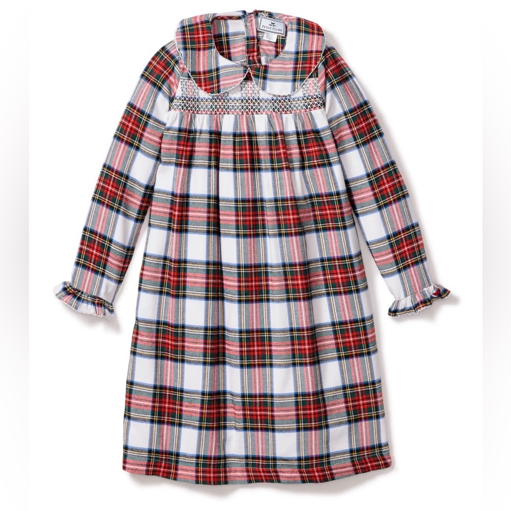 Petite Plume Girl's Brushed Twill Eloise Nightgown in Balmoral Tartan size 10Y